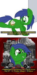Size: 2208x4416 | Tagged: safe, artist:aaronmk, oc, oc:scotch tape, fallout equestria, fallout equestria: project horizons, fanfic art, gritty, iww, ludwig van beethoven, subtitles, text, vector