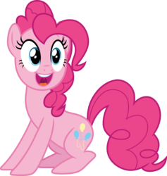Size: 3000x3170 | Tagged: safe, artist:cloudy glow, pinkie pie, earth pony, pony, g4, not asking for trouble, .ai available, cute, diapinkes, female, high res, mare, open mouth, simple background, smiling, solo, transparent background, vector