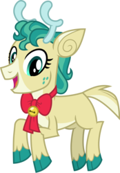 Size: 3000x4318 | Tagged: safe, artist:cloudy glow, alice the reindeer, deer, pony, reindeer, g4, my little pony best gift ever, female, simple background, smiling, solo, transparent background, vector
