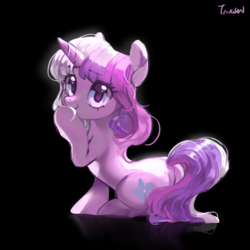 Size: 2362x2362 | Tagged: safe, artist:tingsan, oc, oc only, oc:snowlight, pony, unicorn, female, high res, mare, smiling, solo