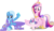 Size: 2103x1214 | Tagged: safe, artist:cheezedoodle96, artist:dashiesparkle edit, artist:red4567, edit, editor:slayerbvc, princess cadance, princess flurry heart, trixie, alicorn, pony, unicorn, g4, :o, accessory theft, assisted exposure, baby, baby pony, bipedal, blushing, cape, clothes, covering, diaper, embarrassed, embarrassed nude exposure, female, filly, foal, frown, grin, gritted teeth, hat, inconvenient trixie, looking down, magic trick, mare, mother and daughter, naked flurry heart, naked rarity, nervous, nervous smile, nudity, oops, open mouth, out of trixie's hat, simple background, smiling, spread wings, transparent background, trixie's cape, trixie's hat, vector, we don't normally wear clothes, wide eyes, wings