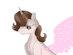 Size: 800x600 | Tagged: safe, artist:crystalraimbow, oc, oc only, oc:lynnie notes, pony, unicorn, bust, female, mare, portrait, simple background, solo, transparent background