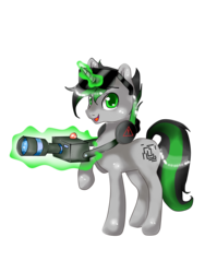 Size: 3120x4160 | Tagged: safe, artist:latia122, oc, oc only, oc:spectrum line, pony, unicorn, 2019 community collab, derpibooru community collaboration, camera, commission, headphones, male, open mouth, raised hoof, simple background, solo, sunglasses, transparent background