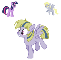 Size: 1024x1010 | Tagged: safe, artist:sapphiretwinkle, derpy hooves, twilight sparkle, oc, alicorn, pony, g4, crack shipping, female, lesbian, offspring, parents:twerpy, ship:twerpy, shipping, twilight sparkle (alicorn)