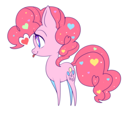 Size: 2808x2551 | Tagged: safe, artist:hosikawa, pinkie pie, earth pony, pony, g4, female, heart eyes, high res, mare, simple background, smiling, solo, tongue out, transparent background, wingding eyes