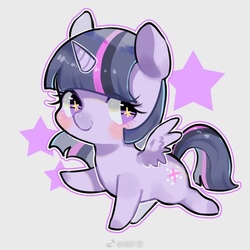 Size: 750x750 | Tagged: safe, artist:puzi, twilight sparkle, alicorn, pony, g4, female, looking at you, mare, solo, starry eyes, twilight sparkle (alicorn), wingding eyes