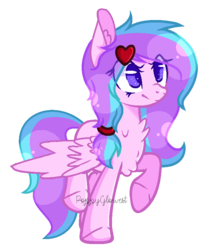 Size: 671x799 | Tagged: safe, artist:poppyglowest, oc, oc only, pegasus, pony, cute, female, mare, simple background, solo, transparent background