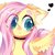 Size: 768x768 | Tagged: safe, artist:lavender_1227, fluttershy, pegasus, pony, g4, choker, chokershy, female, heart, mare, solo