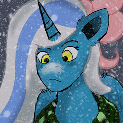 Size: 2400x2400 | Tagged: safe, artist:snowfallmountain, oc, oc only, oc:fleurbelle, alicorn, pony, alicorn oc, clothes, female, high res, scarf, snow, solo, winter