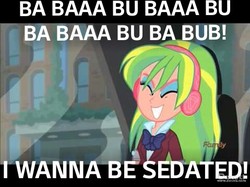 Size: 479x359 | Tagged: safe, edit, edited screencap, screencap, lemon zest, equestria girls, g4, my little pony equestria girls: friendship games, headphones, music, ramones, rock (music), rock and roll, rock n' roll, song reference