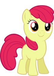 Size: 4243x6000 | Tagged: safe, artist:slb94, edit, editor:slayerbvc, vector edit, apple bloom, earth pony, pony, crusaders of the lost mark, g4, absurd resolution, accessory-less edit, female, filly, missing accessory, simple background, solo, transparent background, vector