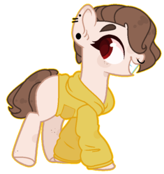 Size: 688x732 | Tagged: safe, artist:m-00nlight, oc, oc only, oc:eve, earth pony, pony, base used, clothes, female, hoodie, mare, simple background, solo, transparent background