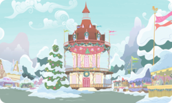 Size: 954x572 | Tagged: safe, gameloft, g4, my little pony: magic princess, background, no pony, town hall