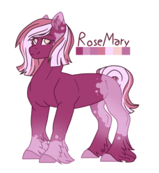 Size: 1100x1200 | Tagged: safe, artist:plixine, oc, oc only, oc:rosemary, earth pony, pony, female, mare, simple background, solo, transparent background