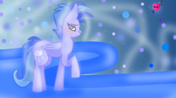 Size: 1518x853 | Tagged: safe, artist:spero, oc, oc only, oc:nimbostratus, pegasus, pony, androgynous, bedroom eyes, cutie mark, dots, gradient background, looking at you, mohawk, raised hoof, shading, shadow, swirls