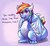 Size: 1050x963 | Tagged: safe, artist:dawnfire, artist:graphene, rainbow dash, dragon, g4, arm behind head, blushing, commission, cute, dashabetes, dragonified, eye clipping through hair, female, rainbow dragon, smiling, solo, species swap