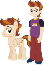 Size: 1747x2554 | Tagged: safe, artist:shadymeadow, oc, oc:prank cakes, human, pegasus, pony, equestria girls, g4, clothes, equestria girls-ified, human ponidox, male, self ponidox, show accurate, simple background, teenager, transparent background