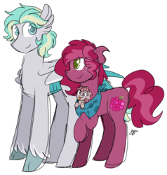 Size: 1515x1591 | Tagged: safe, artist:gallantserver, oc, oc only, oc:cocoa conch, oc:eucalyptus, oc:raspberry sugarcane, hybrid, pony, baby, baby pony, bandana, cute, daaaaaaaaaaaw, family, female, interspecies offspring, magical gay spawn, magical lesbian spawn, male, newborn, oc x oc, ocbetes, offspring, offspring shipping, offspring's offspring, parent:pinkie pie, parent:tempest shadow, parent:terramar, parent:thorax, parents:tempestpie, parents:terrax, shipping, simple background, straight, tongue out, transparent background