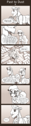 Size: 675x2700 | Tagged: safe, artist:inuhoshi-to-darkpen, professor fossil, rockhoof, comic:past to dust, a rockhoof and a hard place, g4, comic, dialogue, fanfic, hnefatafl, indoors, ruins