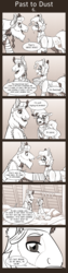 Size: 675x2700 | Tagged: safe, artist:inuhoshi-to-darkpen, professor fossil, rockhoof, comic:past to dust, a rockhoof and a hard place, g4, comic, dialogue, fanfic, indoors, ruins