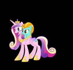 Size: 2969x2865 | Tagged: safe, artist:theunknowenone1, lightning dust, princess cadance, pony, g4, conjoined, female, fusion, high res, mare, multiple heads, two heads, we have become one