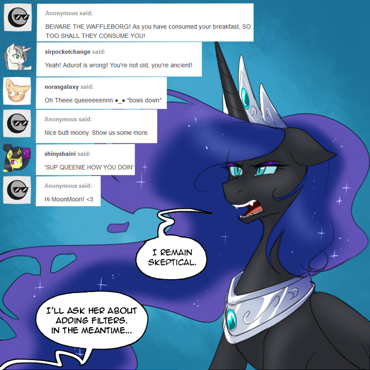 #1914203 - safe, artist:cosmalumi, nightmare moon, pony, tumblr:ask ...