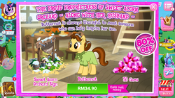 Size: 1280x720 | Tagged: safe, gameloft, butternut, twilight sparkle, g4, advertisement, costs real money, gem, introduction card
