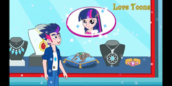 Size: 1440x720 | Tagged: safe, artist:love toons 2, twilight sparkle, oc, oc:twilight sentry, equestria girls, g4, daydream, elsagate, human coloration, jewelry, necklace, really that's good, toy channel animations