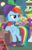 Size: 331x522 | Tagged: safe, screencap, cheerilee, rainbow dash, best gift ever shorts, g4, my little pony: friendship is magic, triple pony dare ya, beanie, butt, clothes, cropped, hat, plot, scarf, winter outfit