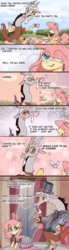 Size: 780x2820 | Tagged: safe, artist:sansdy, discord, fluttershy, draconequus, pegasus, pony, g4, clothes, comic, dress, engrish, female, hat, male, mare, ship:discoshy, shipping, straight, top hat, tuxedo