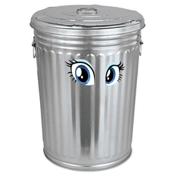 Size: 391x392 | Tagged: safe, edit, rarity, g4, downvote bait, fimfiction, inanimate object, not fabulous, op is a duck, op is trying to start shit, shitposting, simple background, trash can, trash can lid, trash cannon, white background