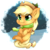 Size: 590x590 | Tagged: safe, artist:tokokami, applejack, earth pony, pony, g4, chibi, clothes, cowboy hat, cute, female, hat, hnnng, jackabetes, scarf, solo, stetson