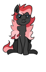 Size: 768x1200 | Tagged: safe, oc, oc only, pegasus, pony, 2019 community collab, derpibooru community collaboration, male, red and black oc, simple background, sitting, smiling, solo, transparent background