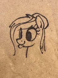 Size: 4032x3024 | Tagged: safe, artist:selenophile, oc, oc only, oc:sweet haze, pony, :p, silly, sketch, tongue out