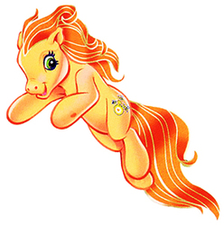 Size: 300x303 | Tagged: safe, artist:carlo loraso, bumblesweet (g3), earth pony, pony, g3, official, female, mare, simple background, solo, white background