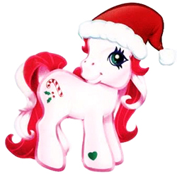 Size: 250x246 | Tagged: safe, candy cane (g3), pony, g3, christmas, female, hat, holiday, santa hat, solo