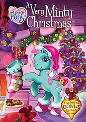 Size: 200x283 | Tagged: safe, minty, earth pony, pony, a very minty christmas, g3, christmas, christmas lights, christmas stocking, christmas tree, cookie, female, food, hat, holiday, looking at you, mare, santa hat, solo, tree