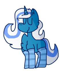 Size: 397x450 | Tagged: safe, artist:bunnietears, oc, oc only, oc:fleurbelle, alicorn, pony, alicorn oc, chest fluff, clothes, eyes closed, female, mare, simple background, socks, solo, striped socks, transparent background