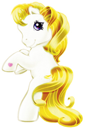 Size: 199x300 | Tagged: safe, flutterbutter (g3), earth pony, pony, g3, female, mare, raised hooves, simple background, solo, white background