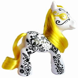 Size: 300x300 | Tagged: safe, my little pony fair, g3, art pony, art pony pose, simple background, sunny grace, toy, white background