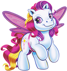 Size: 250x267 | Tagged: safe, fun fairy, pony, g3, fake wings, female, solo