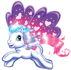 Size: 300x297 | Tagged: safe, heart bright, pony, g3, artificial wings, augmented, female, magic, magic wings, solo, wings