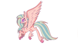 Size: 1200x673 | Tagged: safe, artist:motger-mor, silverstream, classical hippogriff, hippogriff, g4, chest fluff, female, large wings, lightly watermarked, profile, simple background, solo, transparent background, watermark, wings