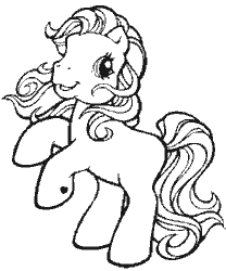 Size: 250x300 | Tagged: safe, earth pony, pony, g3, gif, lineart, missing cutie mark, non-animated gif, rearing