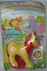 Size: 1032x1536 | Tagged: safe, sunburst (g1), earth pony, pony, g1, irl, male, mountain boy ponies, photo, stallion, toy, unshorn fetlocks