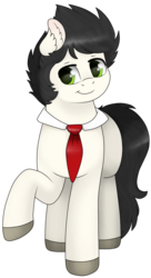 Size: 545x1003 | Tagged: safe, artist:69beas, oc, earth pony, pony, clothes, digital art, necktie, scarf, simple background, transparent background