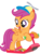 Size: 3699x5000 | Tagged: safe, artist:moongazeponies, scootaloo, pony, g4, back to the future, cute, cutealoo, female, hat, hoverboard, propeller hat, scooter, simple background, solo, transparent background, vector