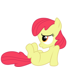 Size: 4980x4452 | Tagged: safe, artist:kooner-cz, edit, editor:slayerbvc, vector edit, apple bloom, earth pony, pony, g4, absurd resolution, accessory-less edit, female, filly, looking up, missing accessory, solo, vector