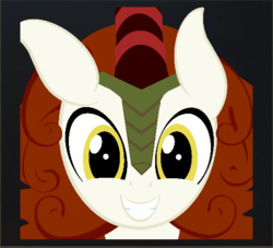 Size: 540x491 | Tagged: safe, autumn blaze, kirin, g4, sounds of silence, bust, call of duty, call of duty: black ops 4, emblem, emblem editor, female, portrait, smiling, solo