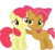 Size: 6514x5933 | Tagged: safe, artist:deadparrot22, edit, editor:slayerbvc, vector edit, apple bloom, babs seed, earth pony, pony, g4, absurd resolution, accessory swap, accessory-less edit, apple bloom's bow, bow, cousins, female, filly, hair bow, simple background, transparent background, vector